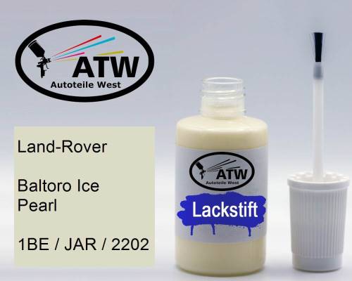 Land-Rover, Baltoro Ice Pearl, 1BE / JAR / 2202: 20ml Lackstift, von ATW Autoteile West.